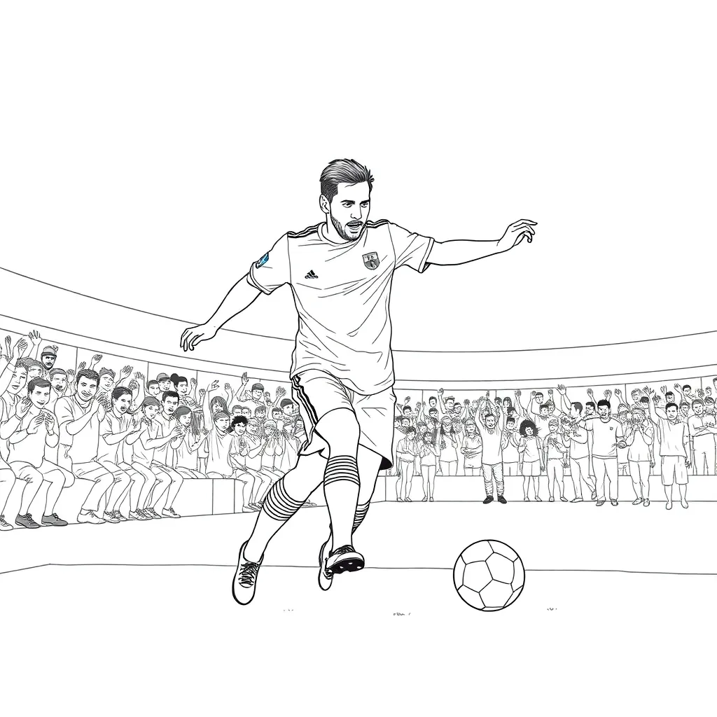 Messi coloring page