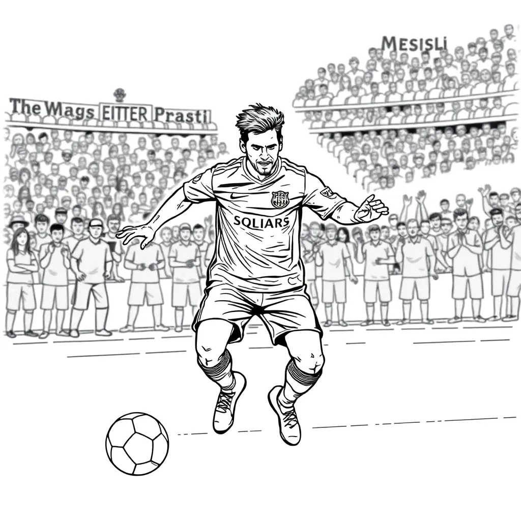 Messi coloring page