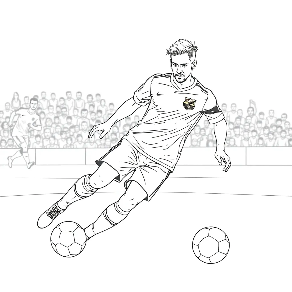 Messi coloring page