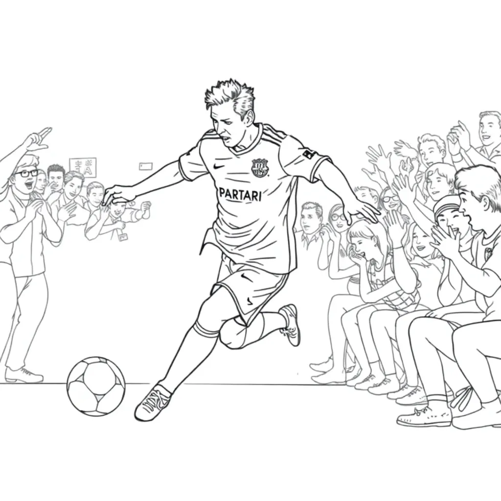 Messi coloring page