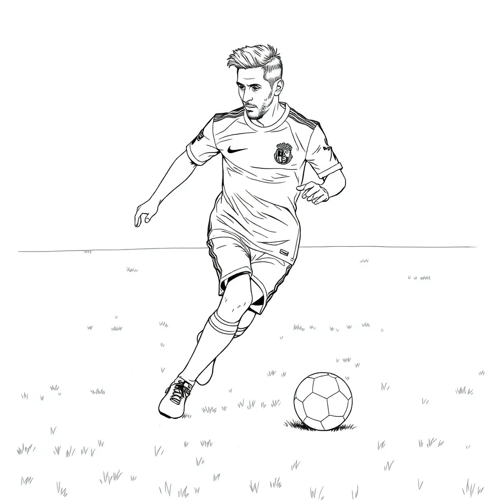 Messi coloring page