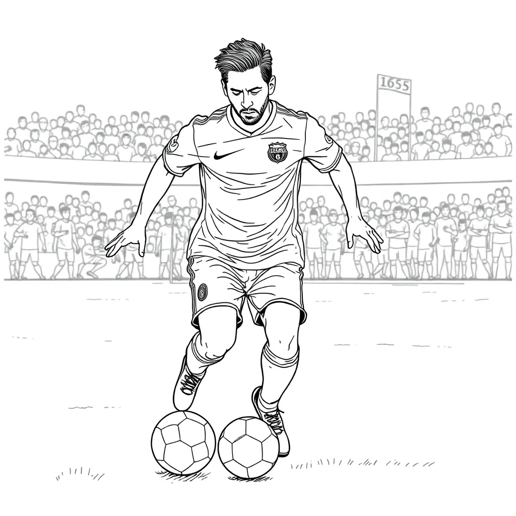 Messi coloring page