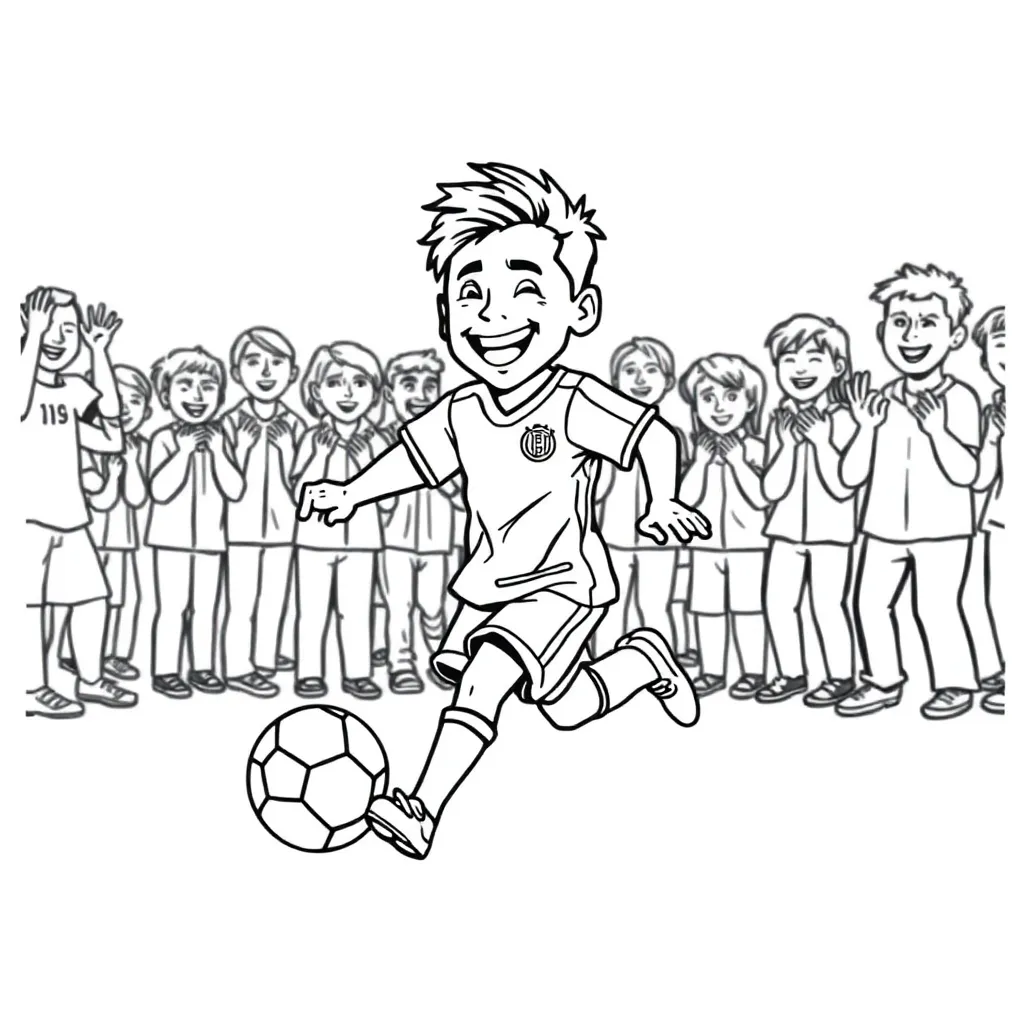 Messi coloring page