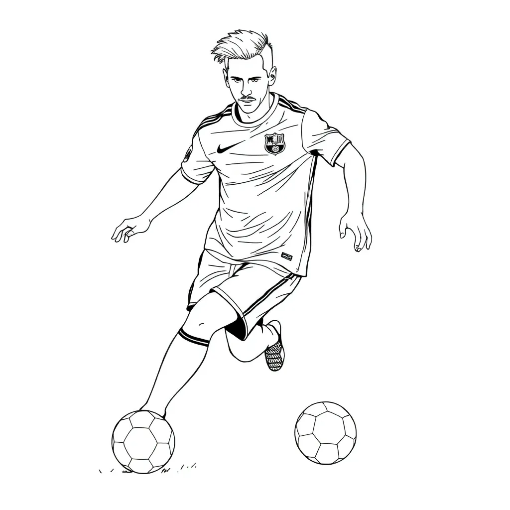 Messi coloring page