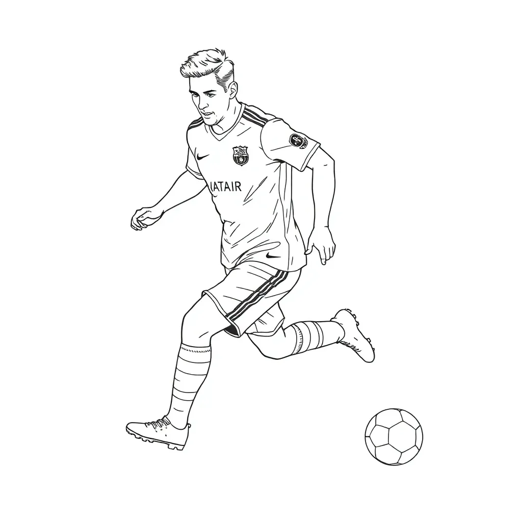 Messi coloring page