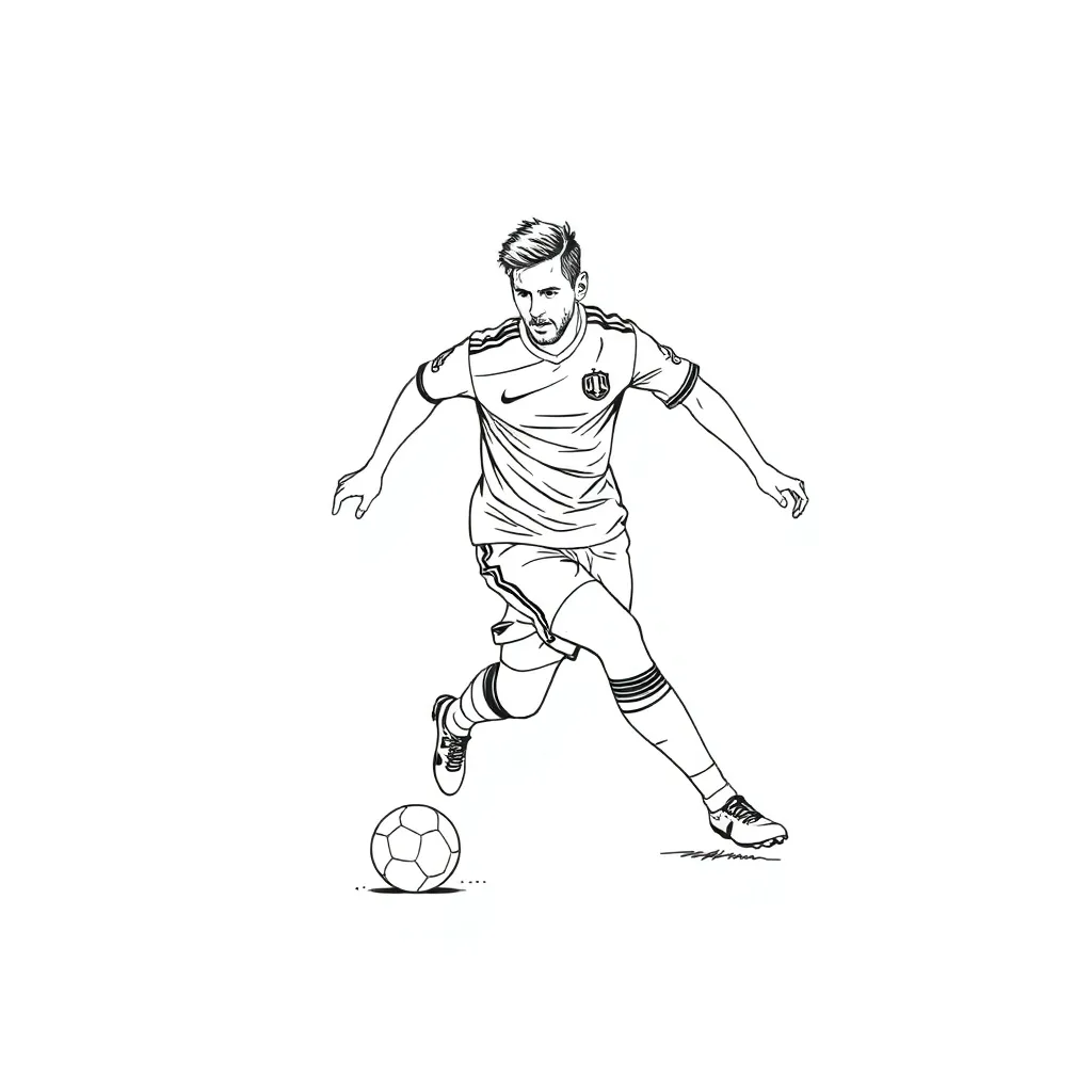Messi coloring page