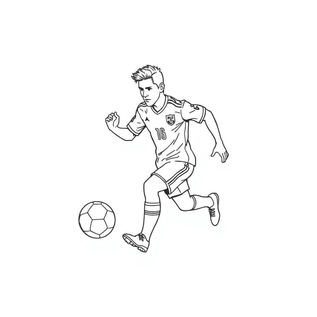 Messi coloring page