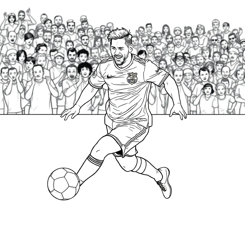 Messi coloring page
