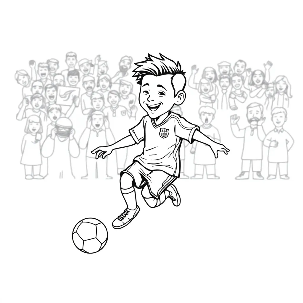 Messi coloring page