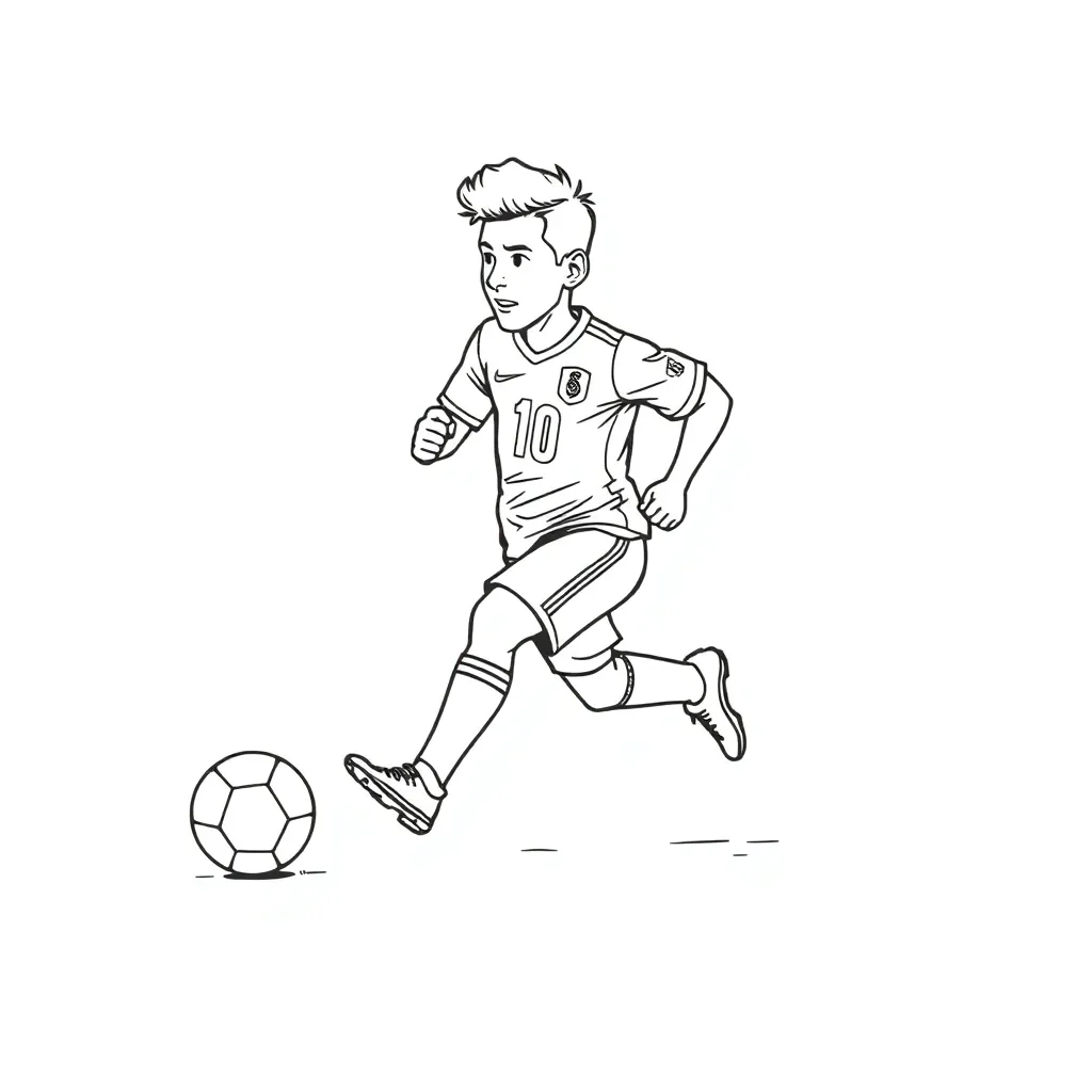 Messi coloring page