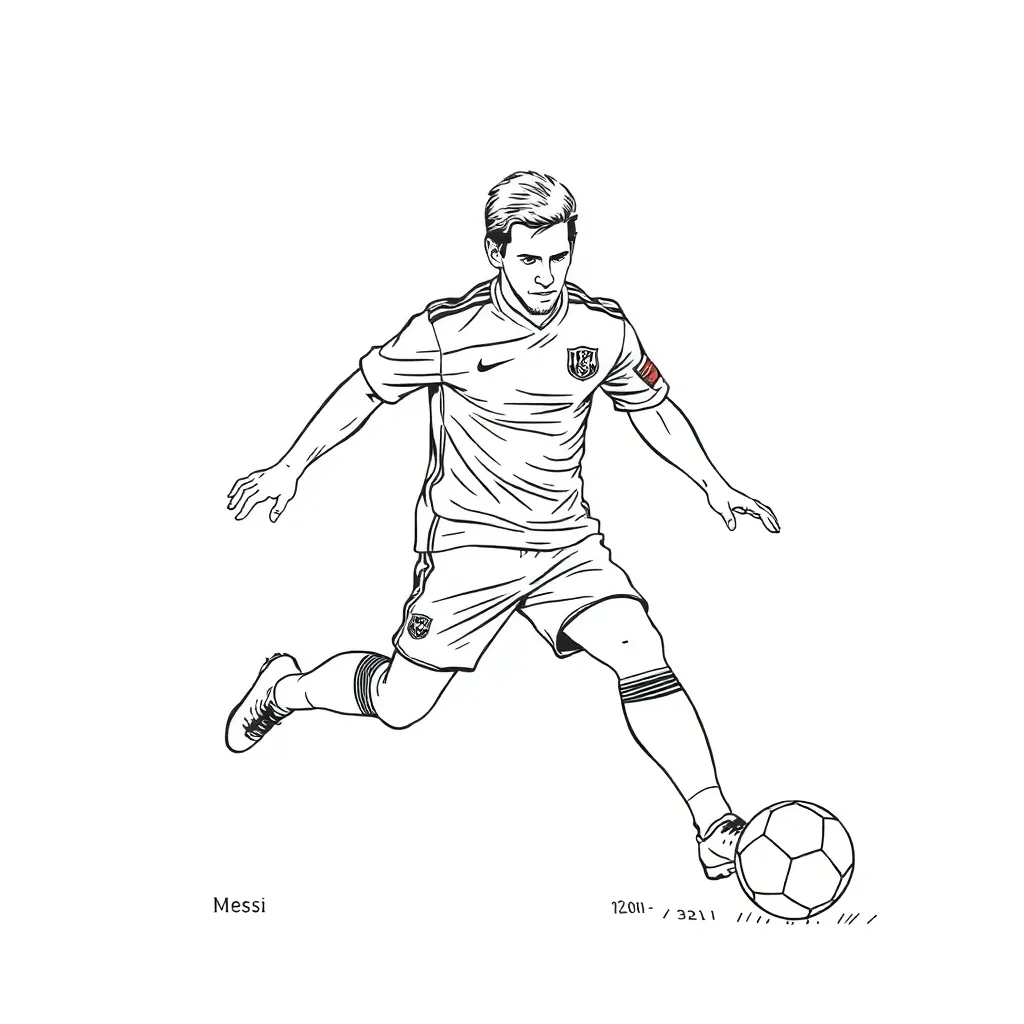 Messi coloring page