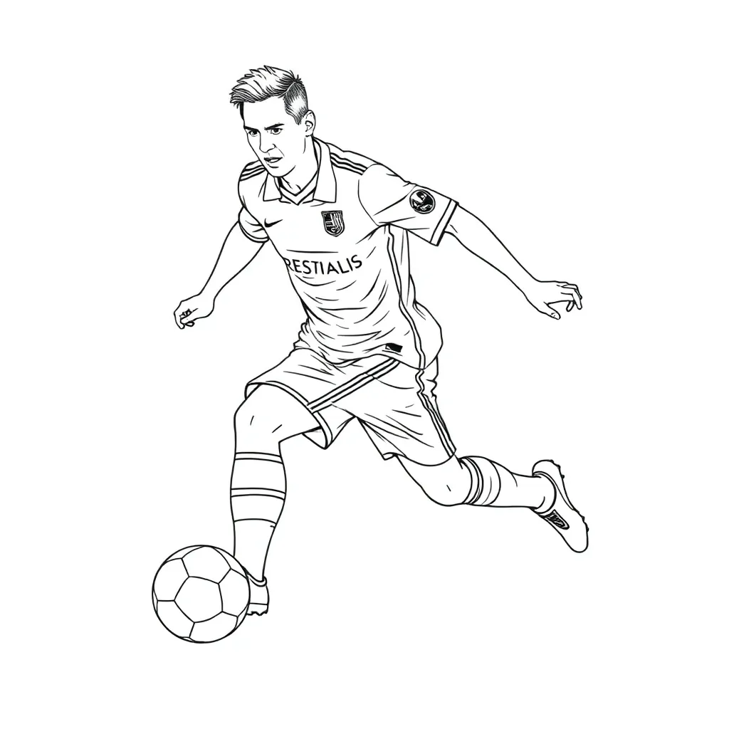 Messi coloring page