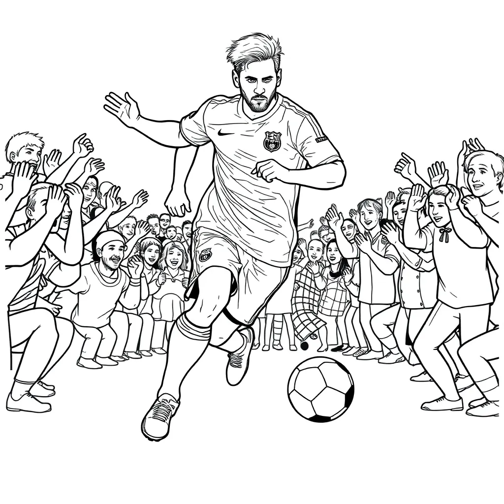 Messi coloring page