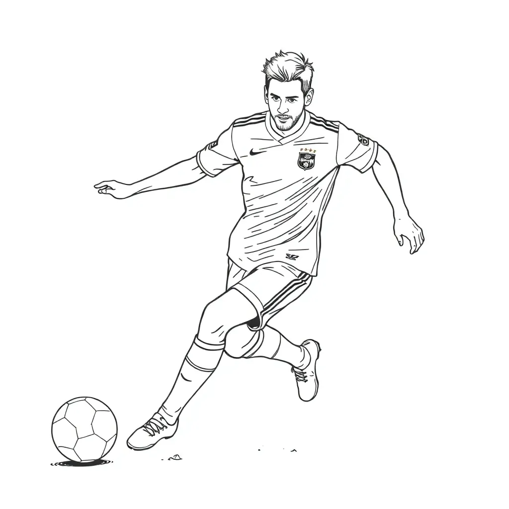 Messi coloring page