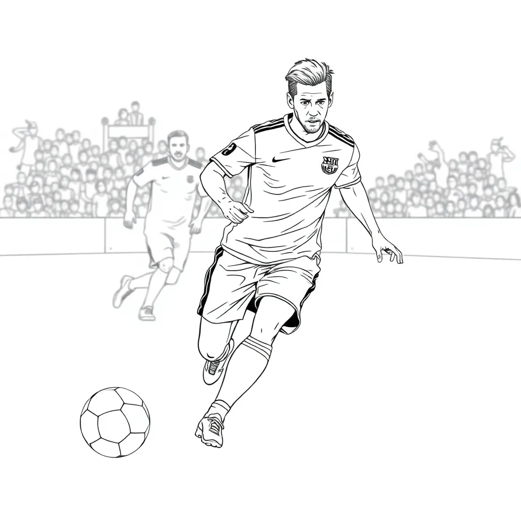 Messi coloring page