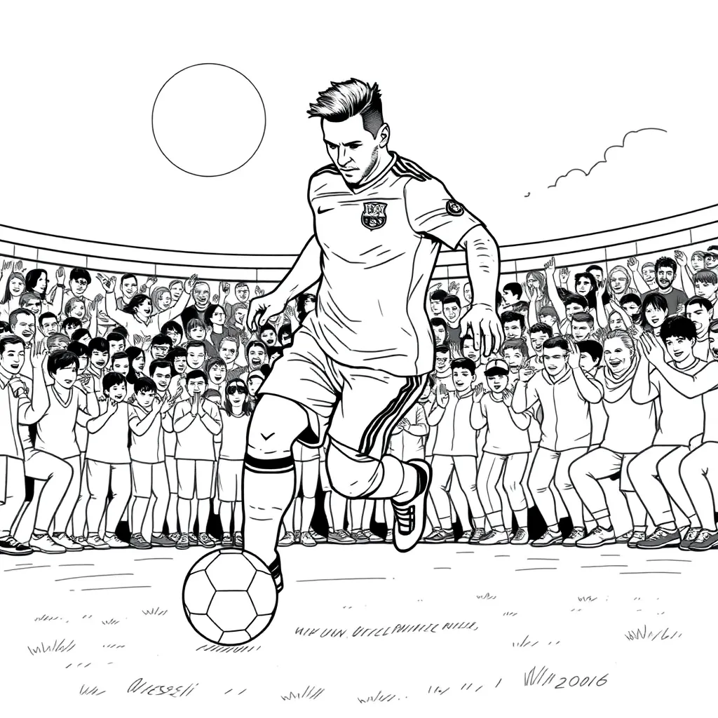 Messi coloring page