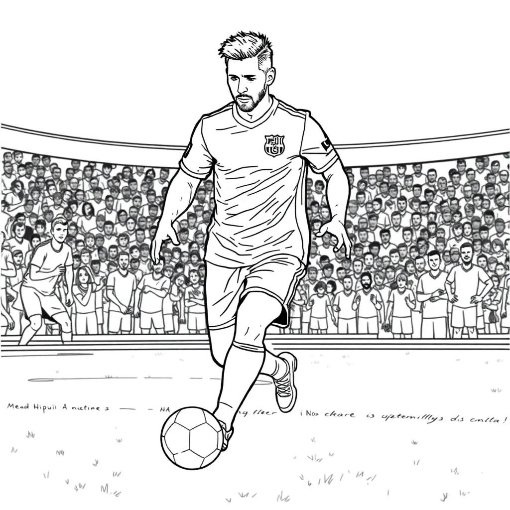 Messi coloring page