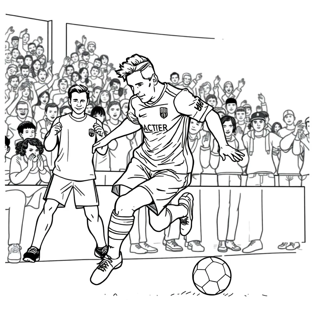 Messi coloring page