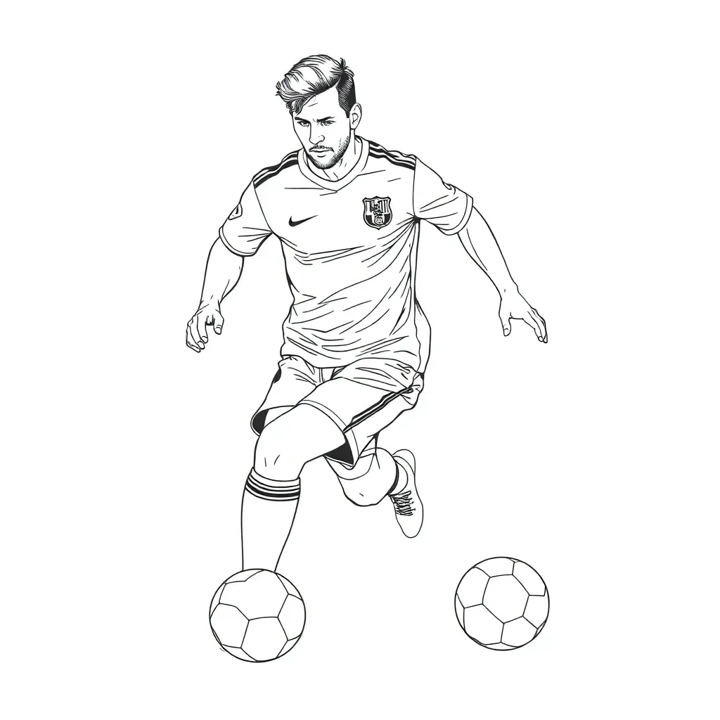Messi coloring page