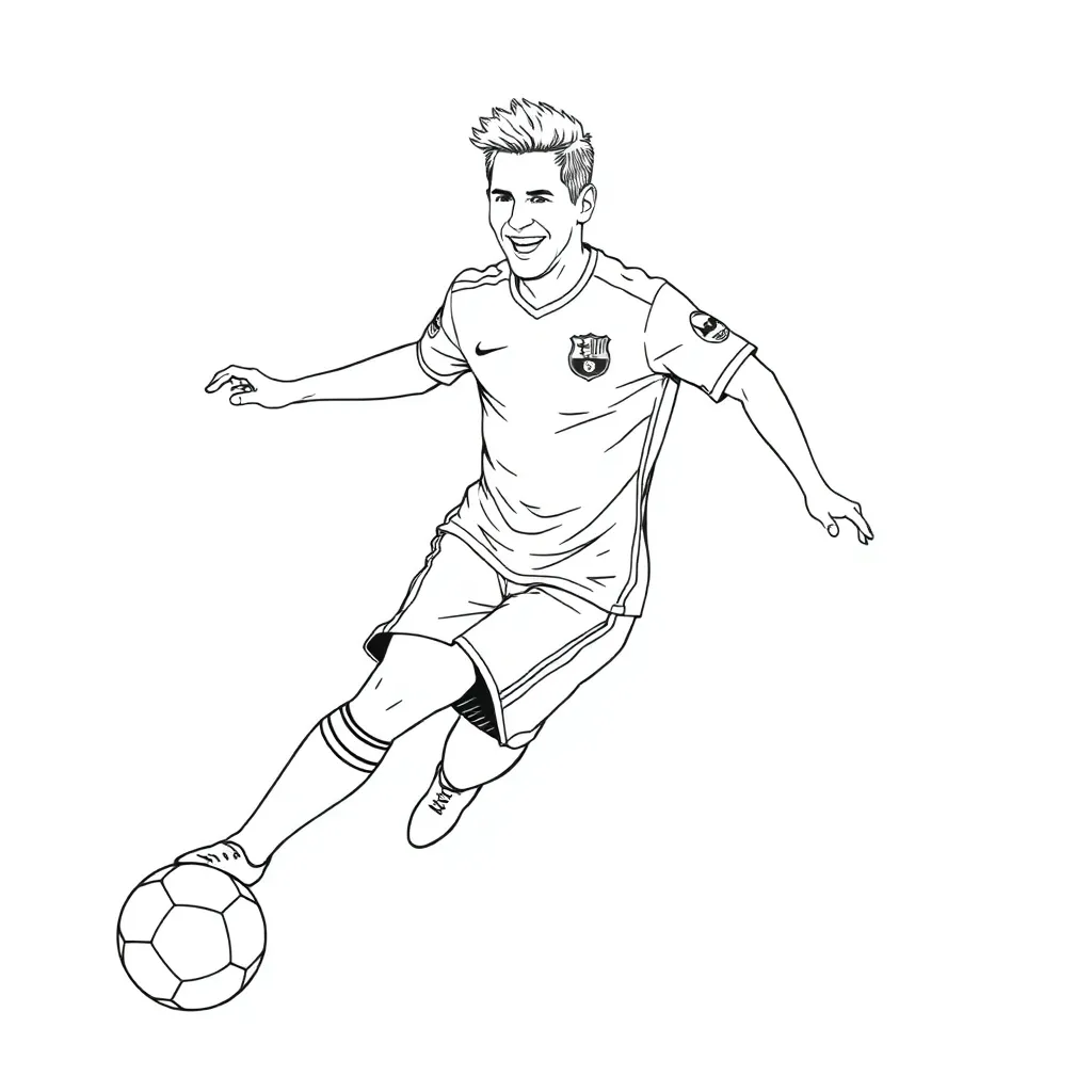 Messi coloring page