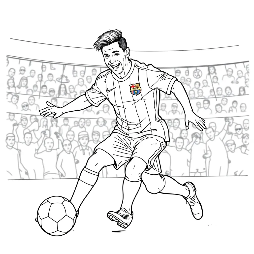 Messi coloring page