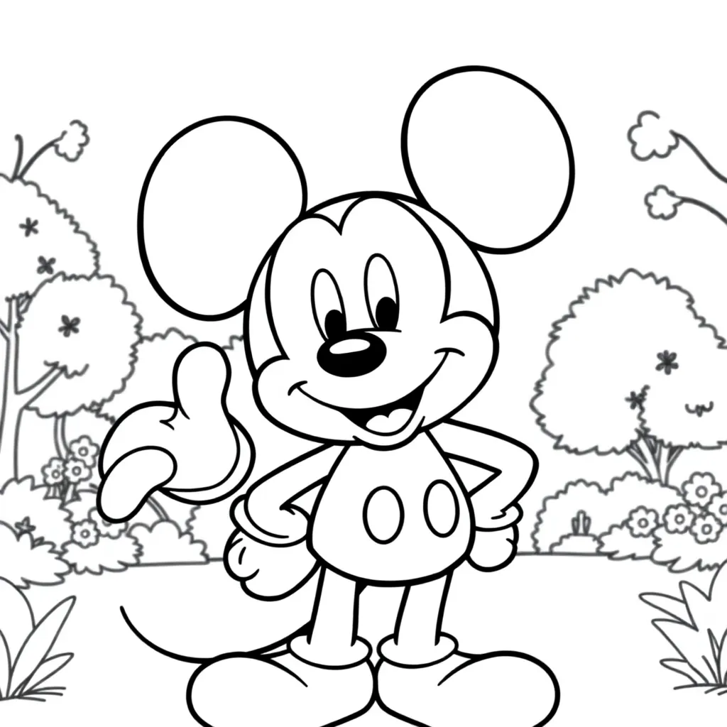 Mickey Mouse coloring page