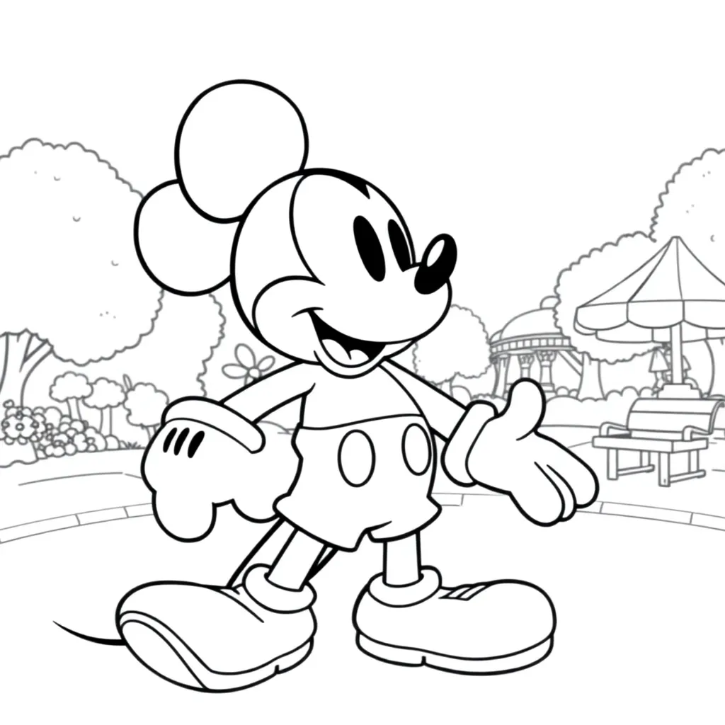 Mickey Mouse coloring page