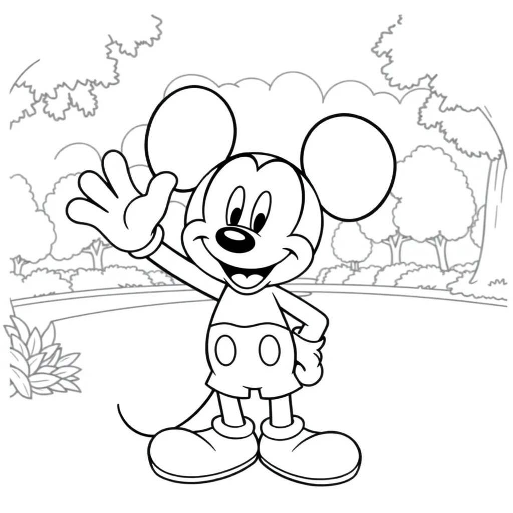Mickey Mouse coloring page