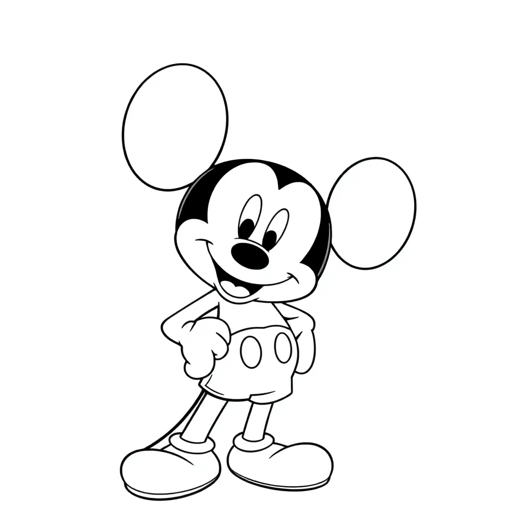 Mickey Mouse coloring page