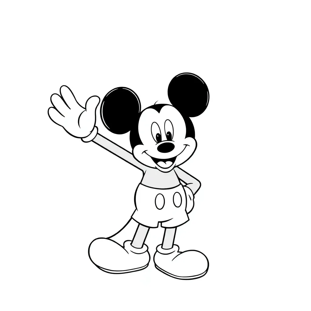 Mickey Mouse coloring page