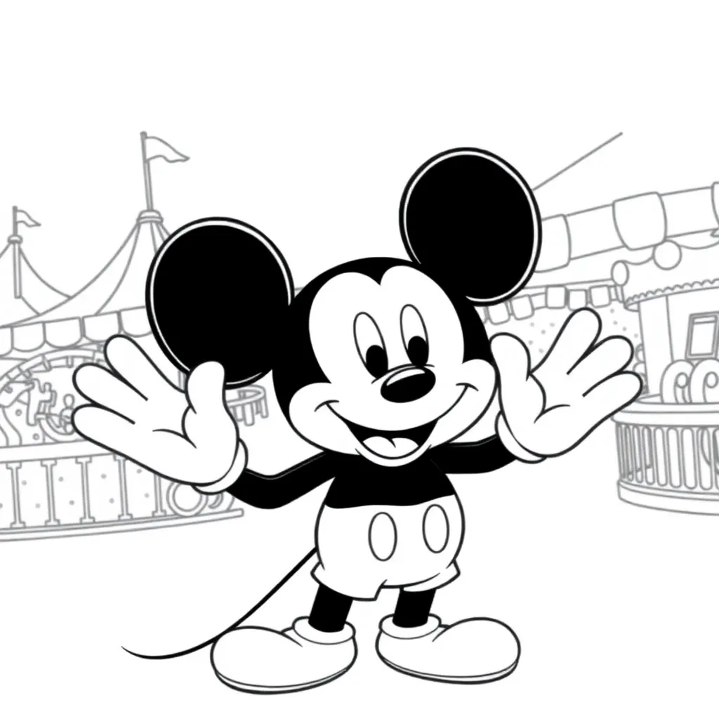 Mickey Mouse coloring page