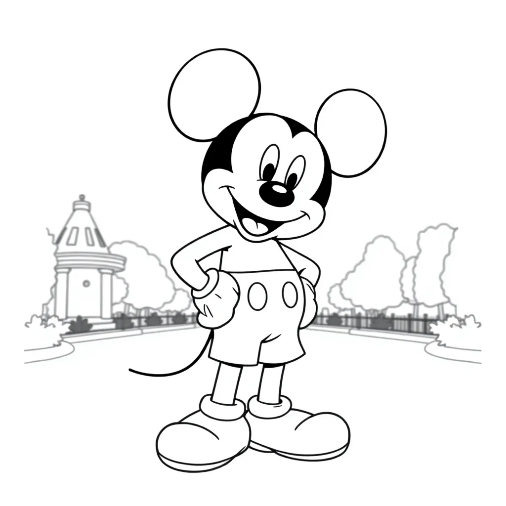 Mickey Mouse coloring page