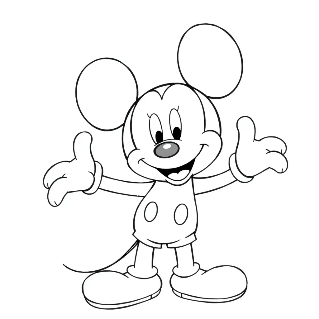 Mickey Mouse coloring page