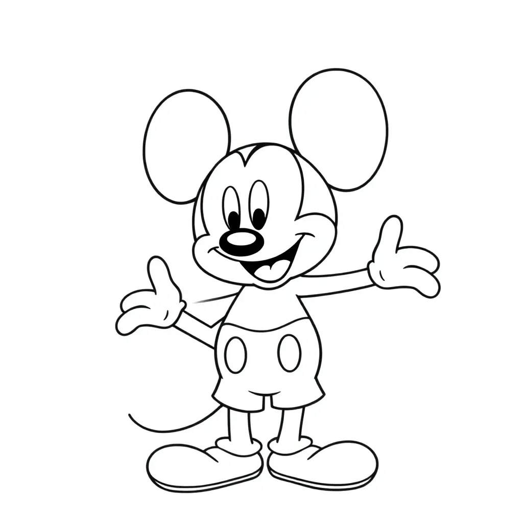 Mickey Mouse coloring page