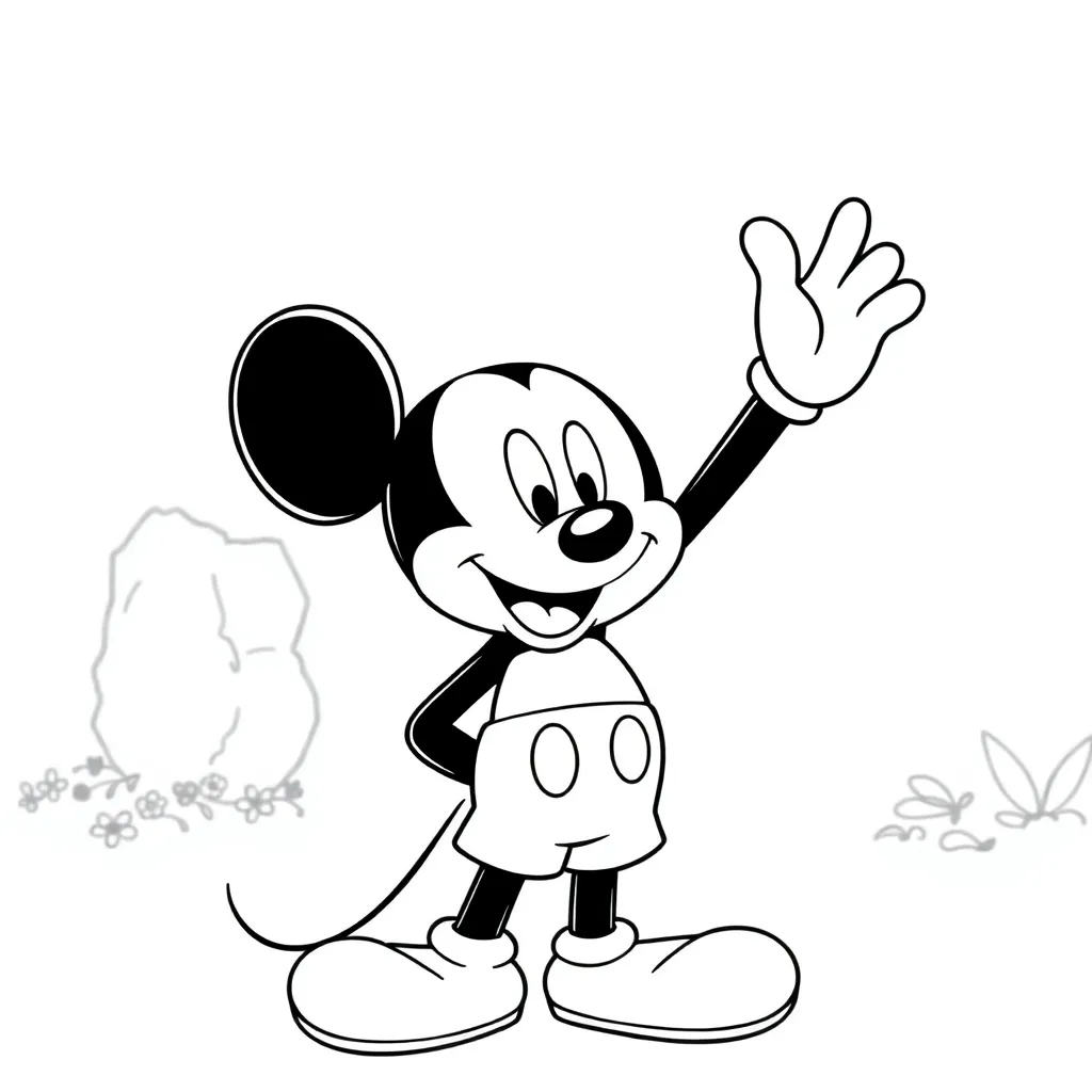 Mickey Mouse coloring page