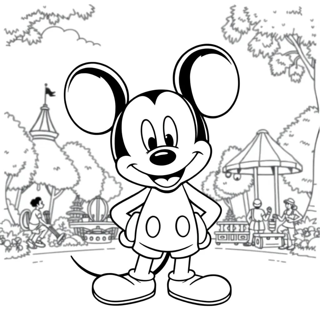 Mickey Mouse coloring page