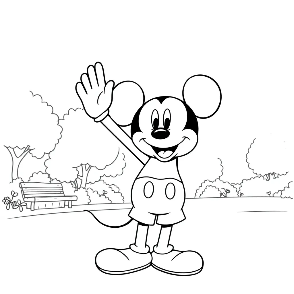 Mickey Mouse coloring page