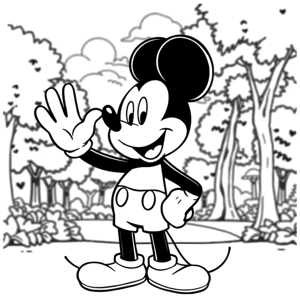 Mickey Mouse coloring page