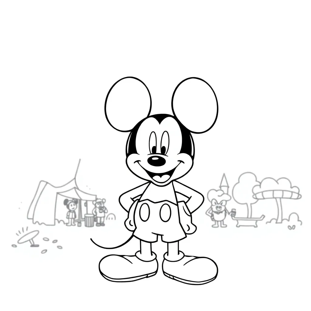 Mickey Mouse coloring page