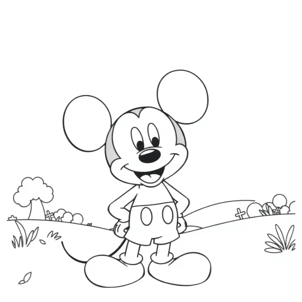 Mickey Mouse coloring page