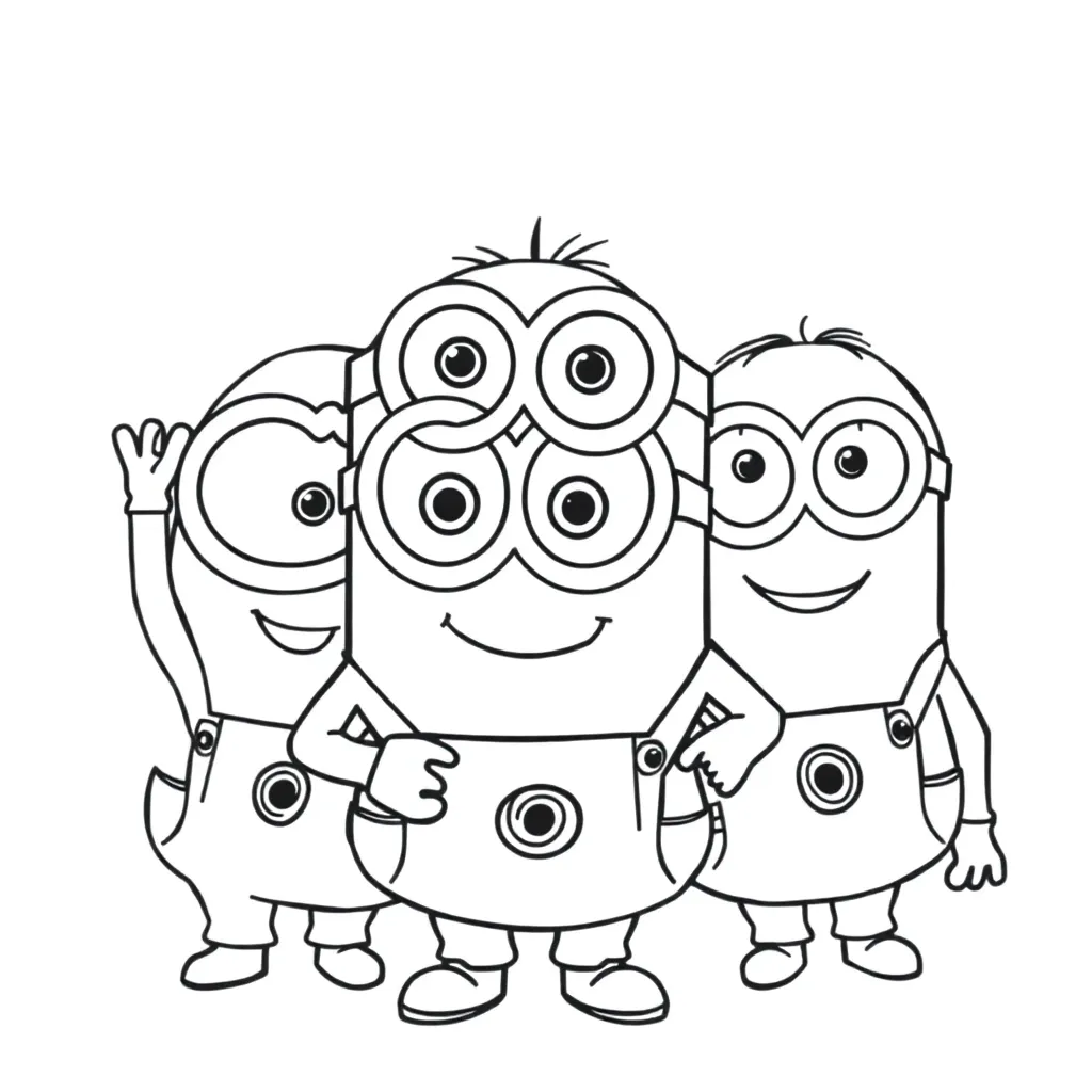 Minions coloring page