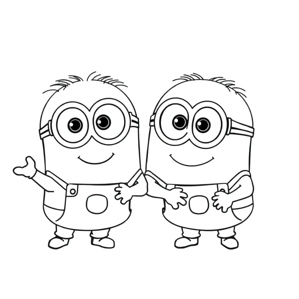Minions coloring page