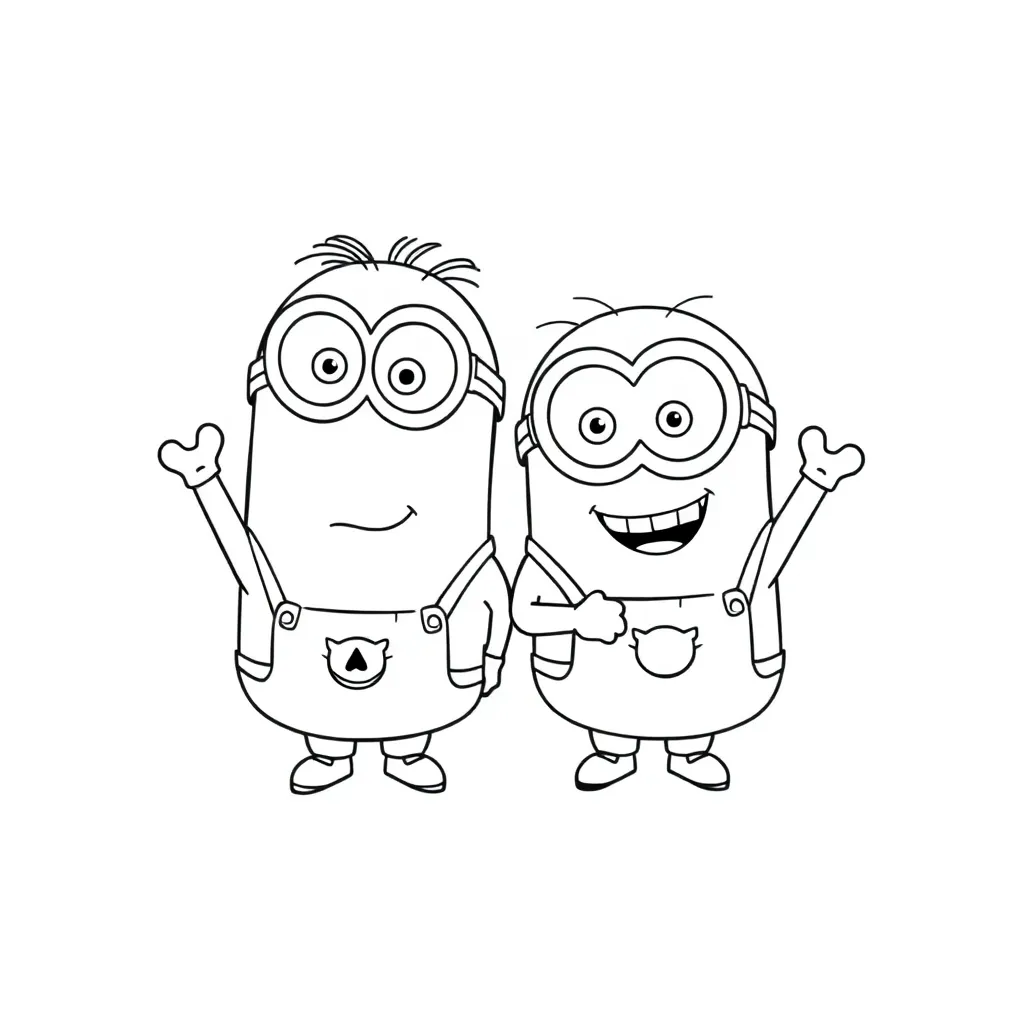 Minions coloring page