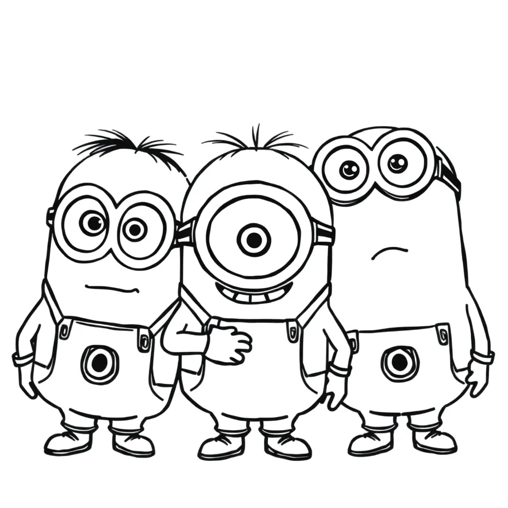 Minions coloring page