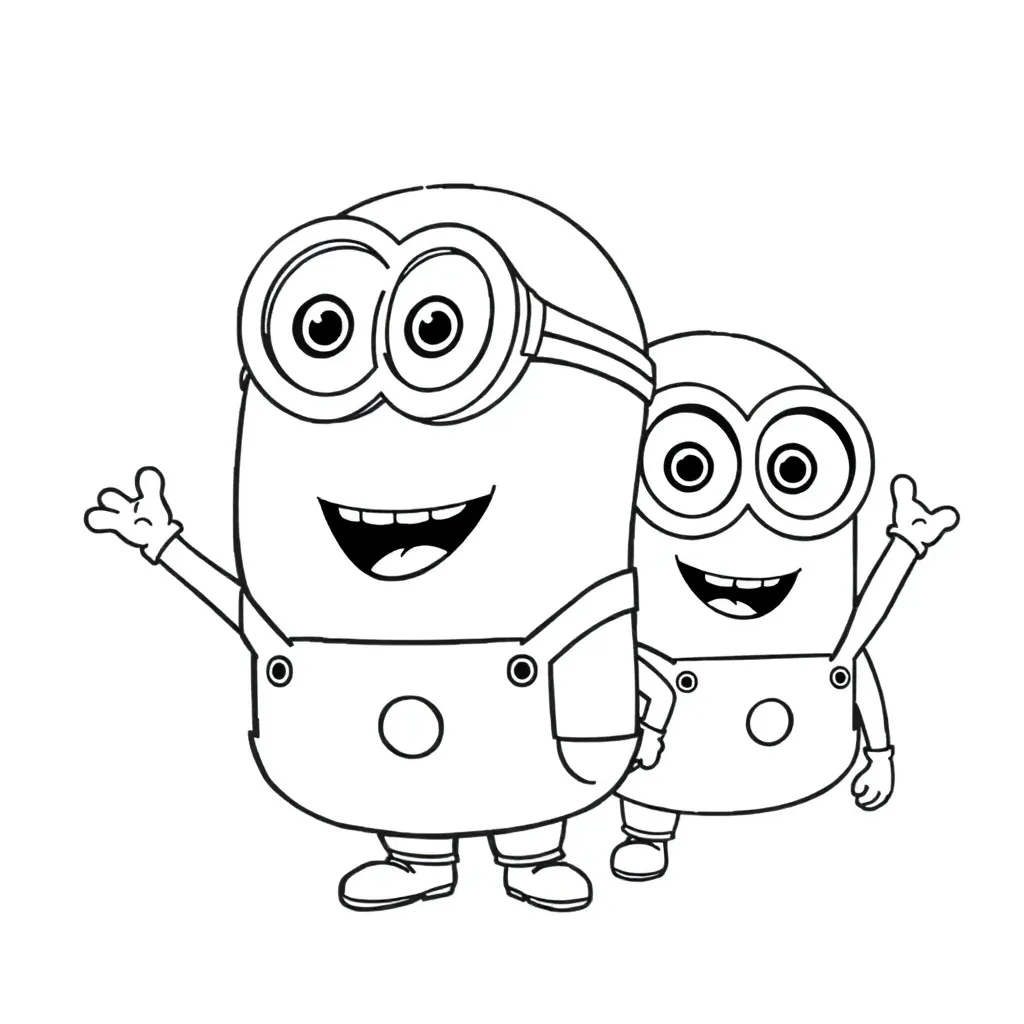 Minions coloring page