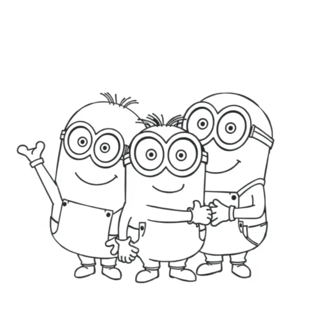 Minions coloring page