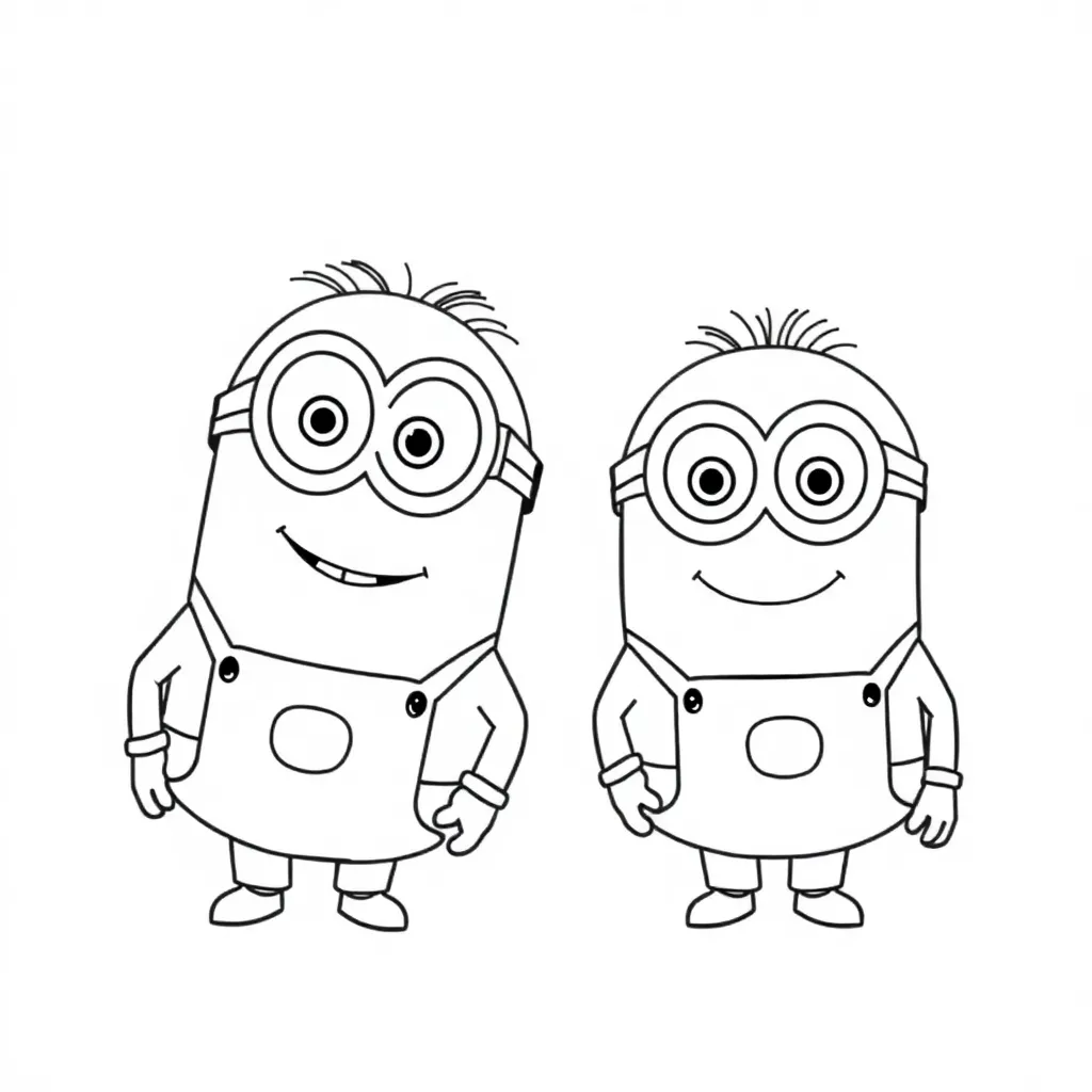Minions coloring page