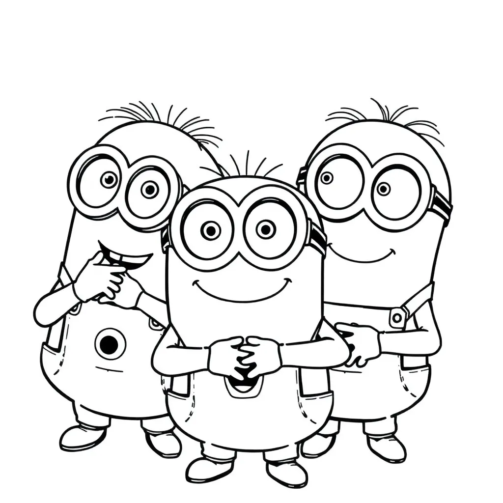 Minions coloring page