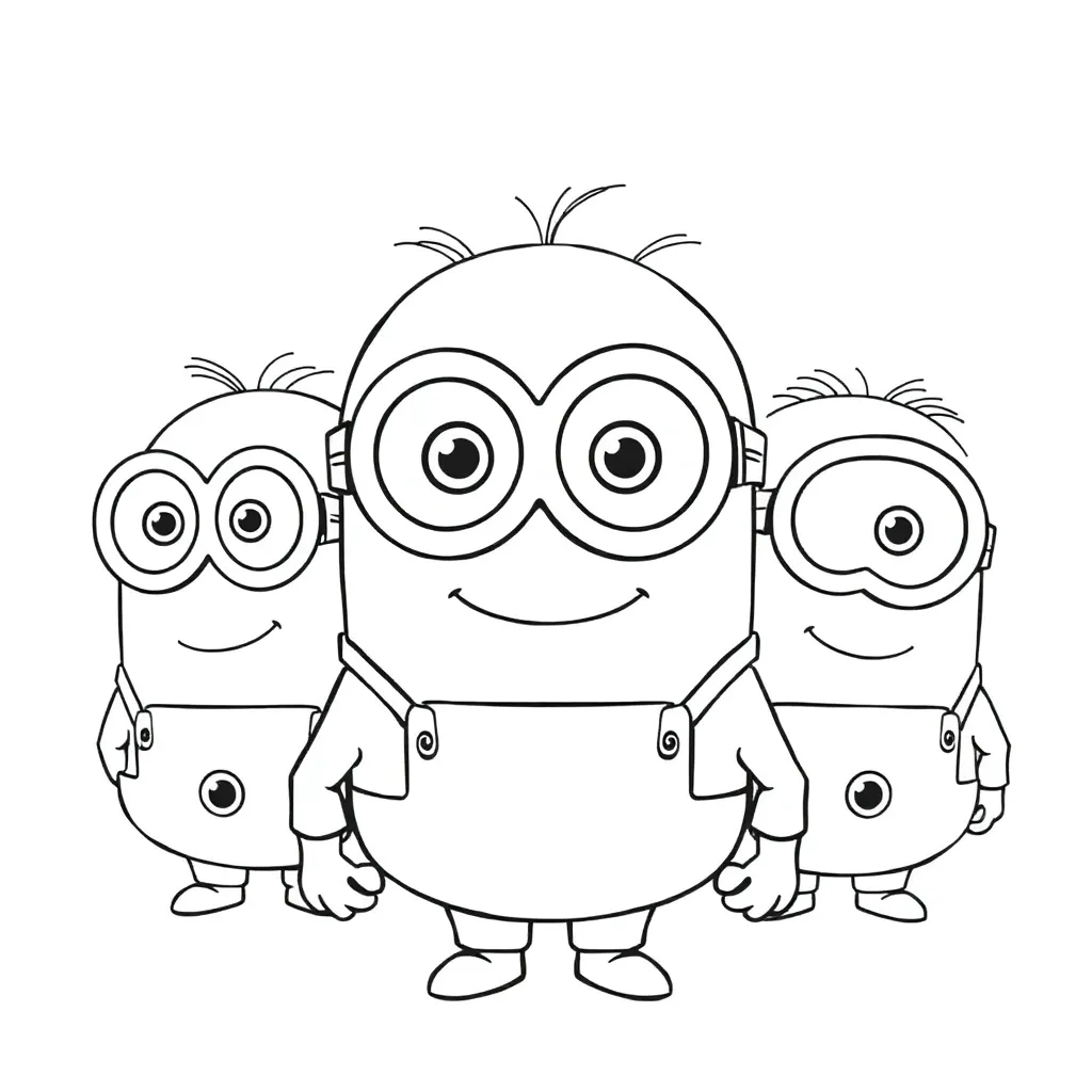 Minions coloring page