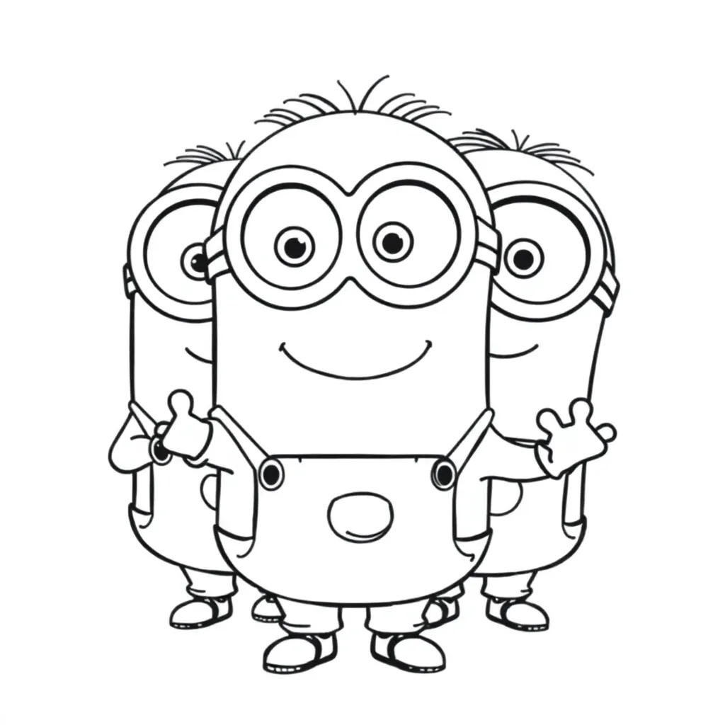 Minions coloring page